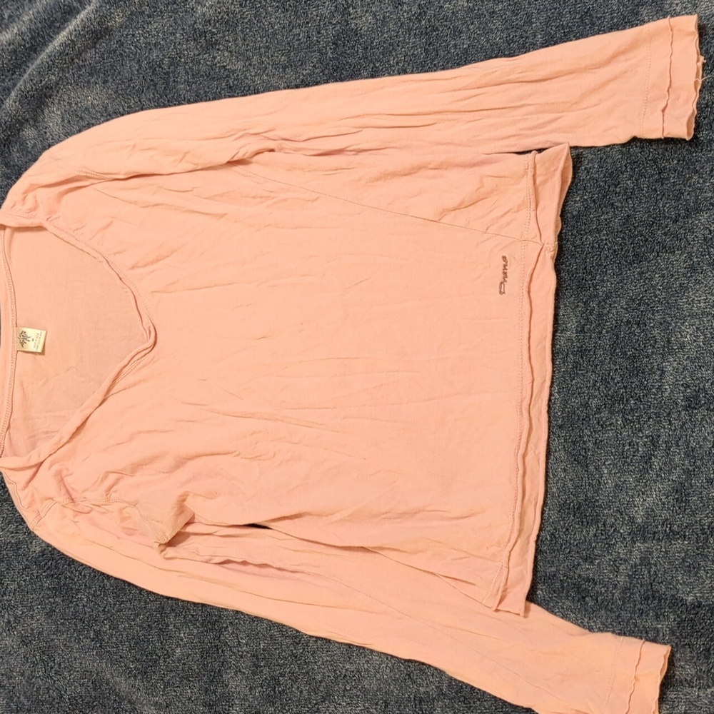 Pink long sleeve v neck